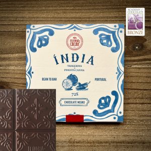 Chocolate Negro Índia 72% + Tangerina & Pimenta Cayenne